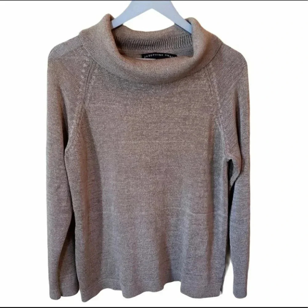Josephine Chaus L taupe cowl neck‎ sweater